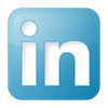 social linkedin box blue icon